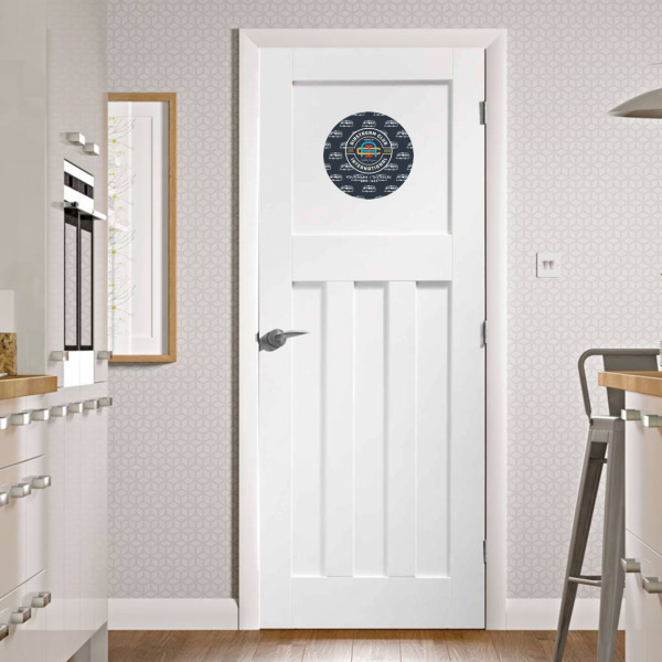 Custom Design - Round Wall Decal on Door