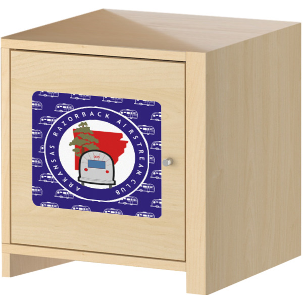Custom Design - Square Wall Decal on Wooden Cabinet