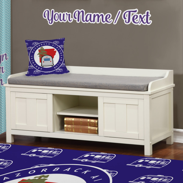 Custom Design - Wall Name Decal Above Storage bench