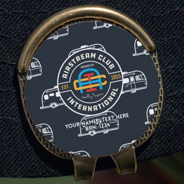 Custom Design - Golf Ball Marker Hat Clip - Gold - Close Up