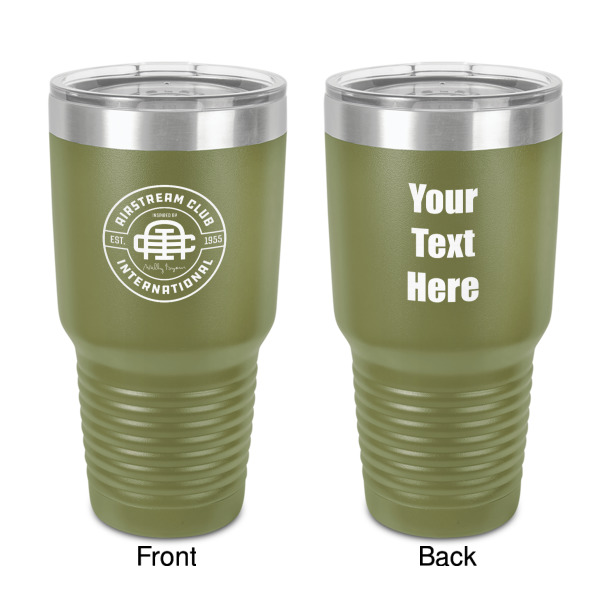 Custom Design Your Own 30 oz Stainless Steel Tumbler - Olive - Double-Sided