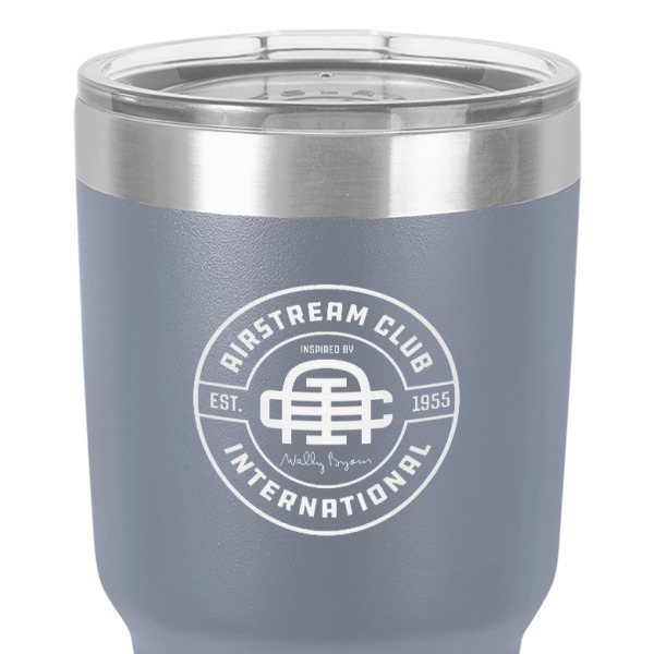 Custom Design - 30 oz Stainless Steel Ringneck Tumbler - Grey - Close Up