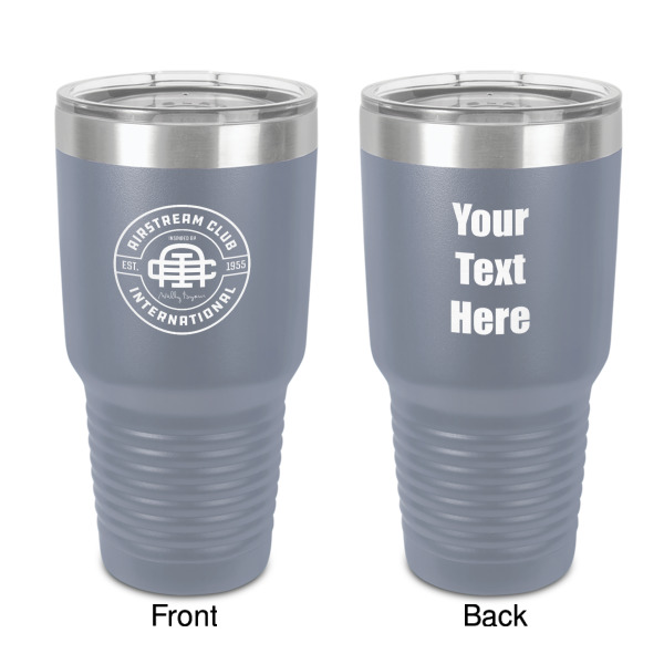 Custom Design Your Own 30 oz Stainless Steel Tumbler - Grey - Double-Sided