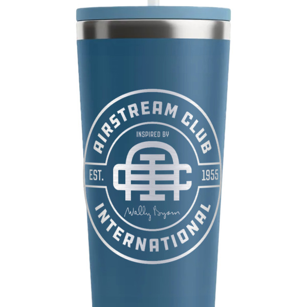 Custom Design - Steel Blue RTIC Everyday Tumbler - 28 oz. - Close Up