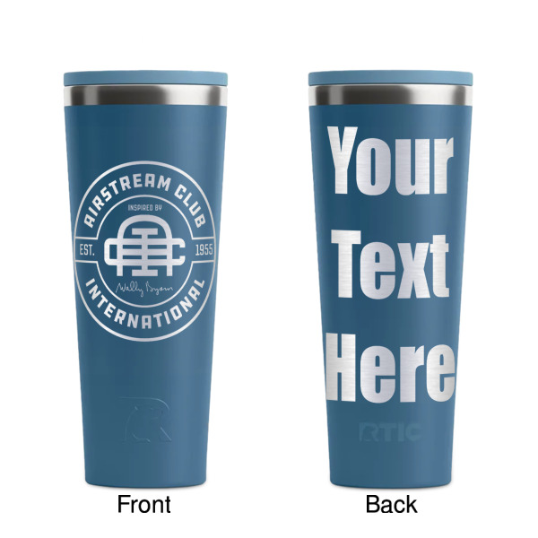 Custom Design - Steel Blue RTIC Everyday Tumbler - 28 oz. - Front and Back