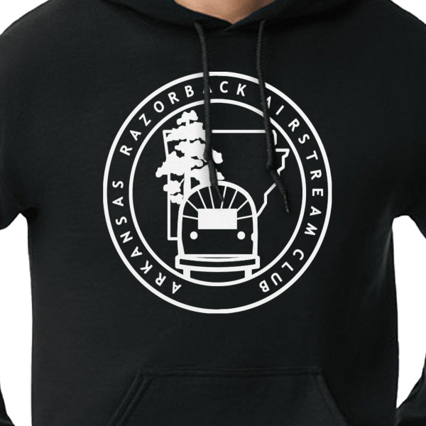 Custom Design - Black Hoodie on Model - CloseUp