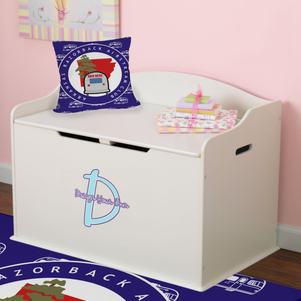 Custom Design - Wall Name & Initial Small on Toy Chest