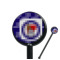 Design Your Own 5.5" Round Plastic Stir Sticks - Black - Single-Sided