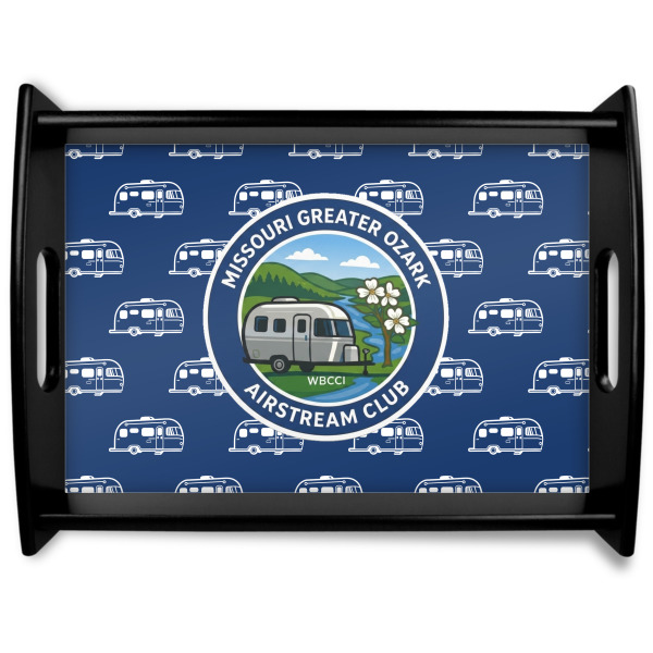 Custom Design Your Own Black Wooden Tray - Large
