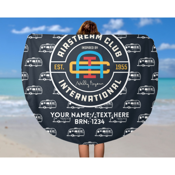 Custom Design - Round Beach Towel - In Use