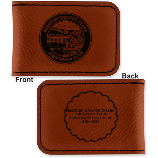 Custom Design - Leatherette Magnetic Money Clip - Front and Back