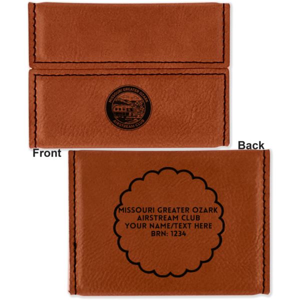 Custom Design - Leather Business Card Holder - Front Back