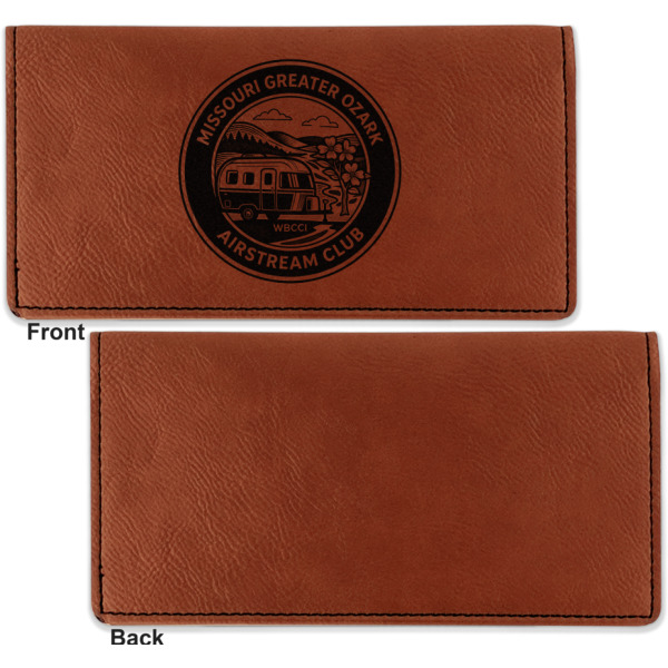 Custom Design - Leather Checkbook Holder Front and Back Single Sided - Apvl