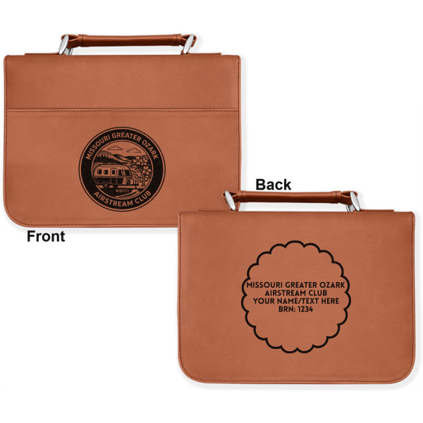 Custom Design - Cognac Leatherette Bible Covers - Large Double Sided Approval