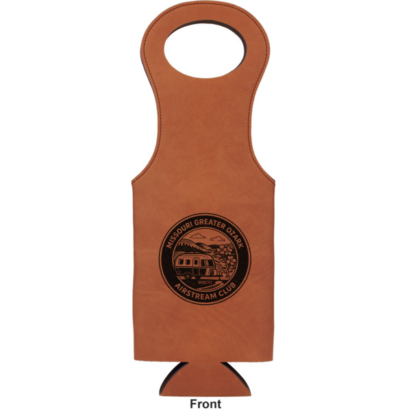 Custom Design - Leatherette Wine Tote Single Sided - Front and Back