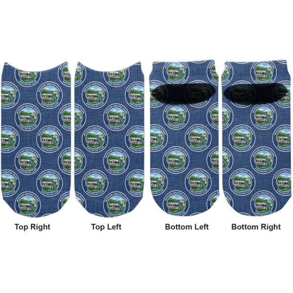 Custom Design - Adult Ankle Socks - Double Pair - Front and Back - Apvl