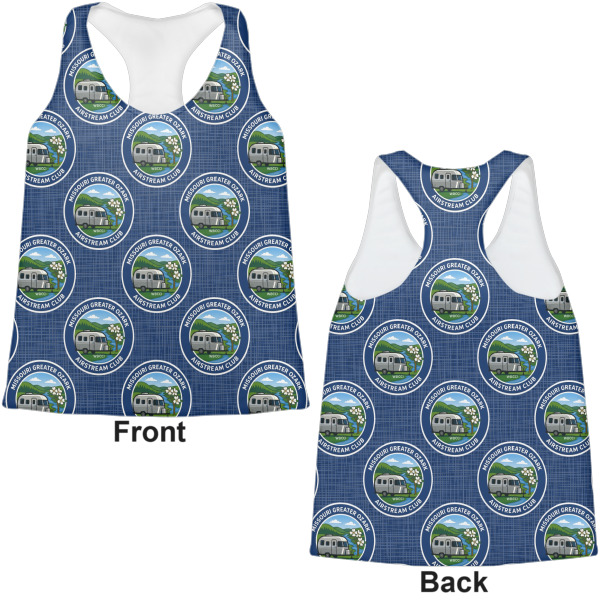Custom Design - Womens Racerback Tank Tops - Medium - Front and Back