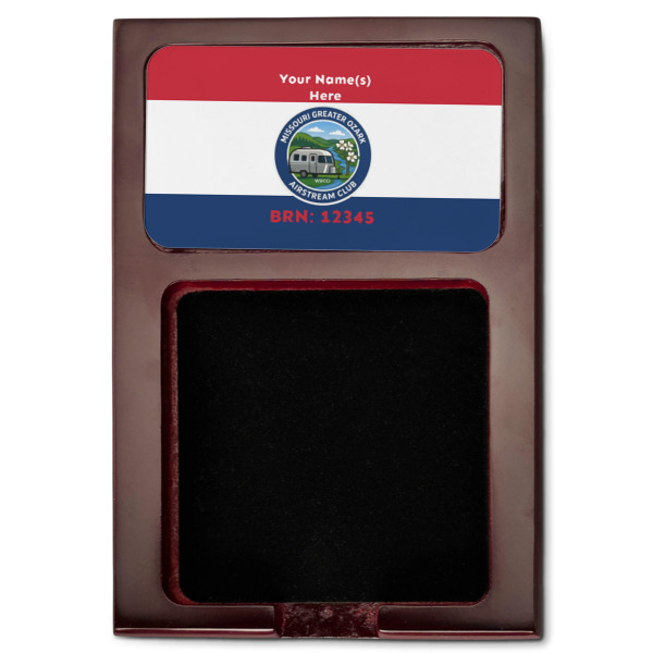 Custom Design - Red Mahogany Sticky Note Holder - Flat
