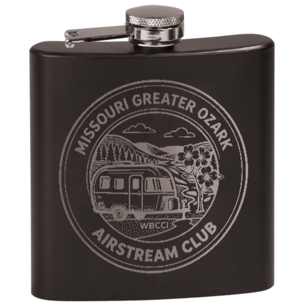 Custom Design Your Own Black Flask Set