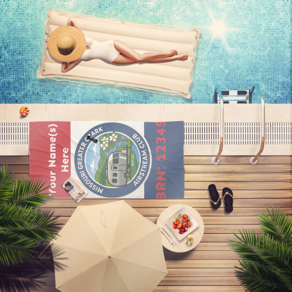 Custom Design - Beach Towel - Lifestyle at Pool