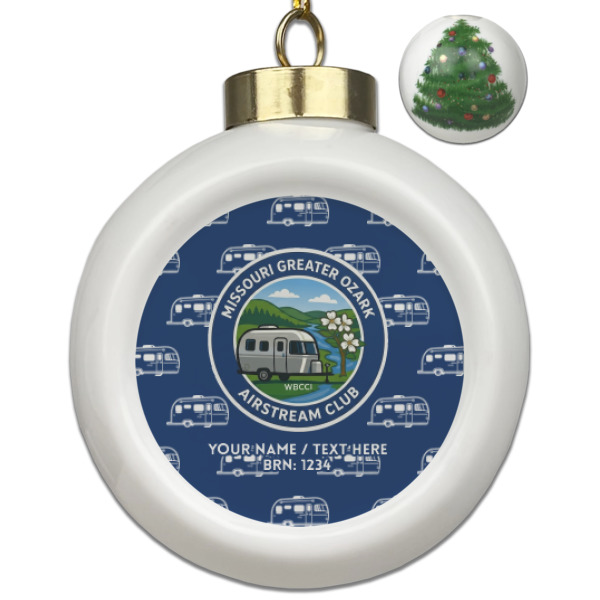 Custom Design Your Own Ceramic Ball Ornament - Christmas Tree