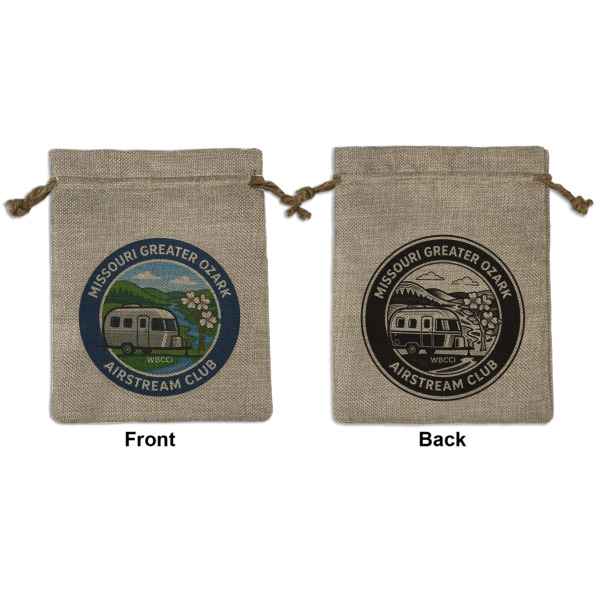 Custom Design Your Own Burlap Gift Bag - Medium -Double-Sided