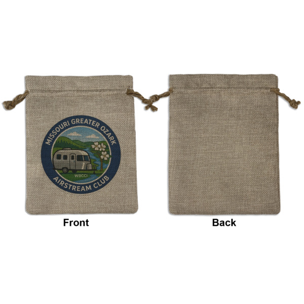 Custom Design - Medium Burlap Gift Bag - Front Approval