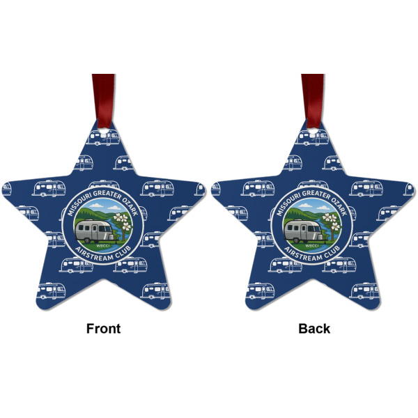 Custom Design - Metal Star Ornament - Front and Back