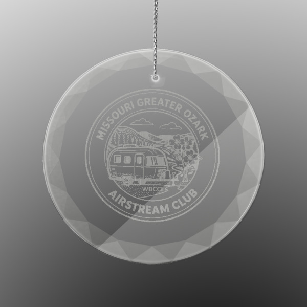 Custom Design - Engraved Glass Ornament - Round (Front)