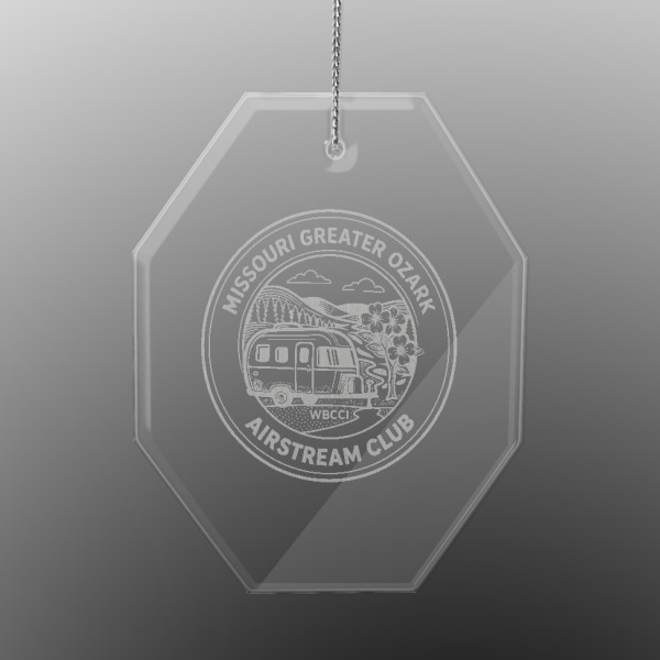 Custom Design - Engraved Glass Ornaments - Octagon