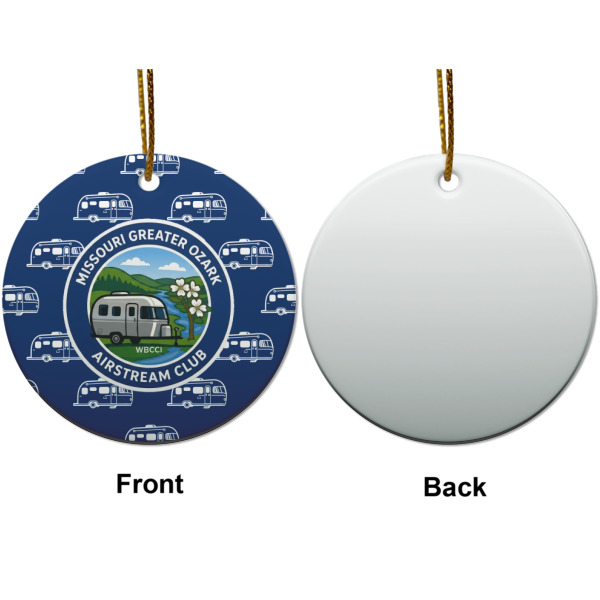 Custom Design - Ceramic Flat Ornament - Circle Front & Back (APPROVAL)