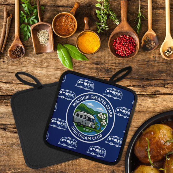 Custom Design - Neoprene Pot Holder - Set of 2  LIFESTYLE (Flatlay)