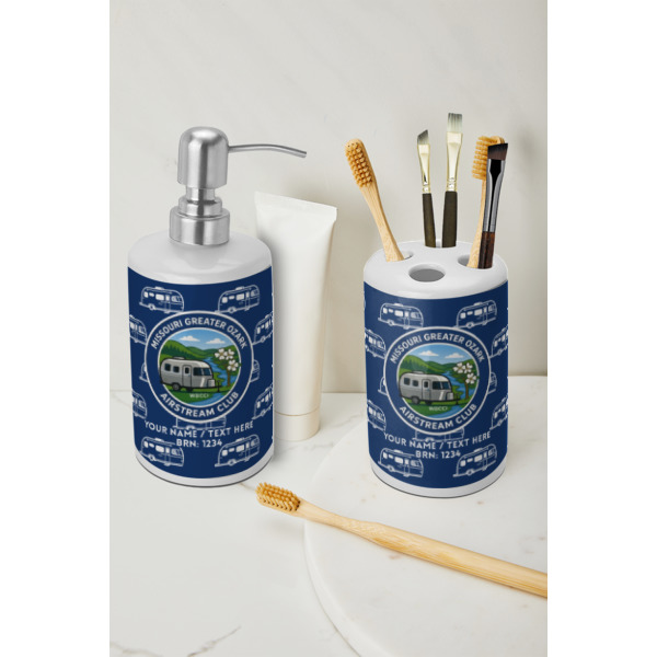 Custom Design - Ceramic Bathroom Accessories - LIFESTYLE (toothbrush holder & soap dispenser)