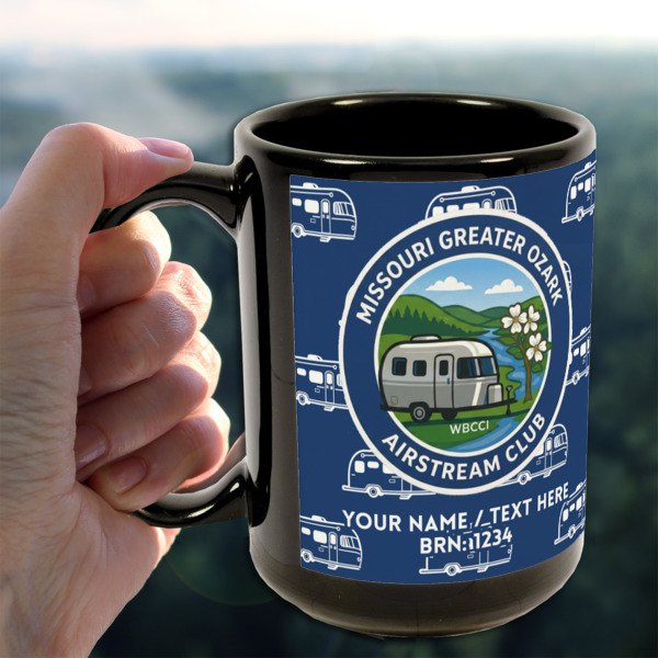 Custom Design - 15oz. Black Mug - Lifestyle