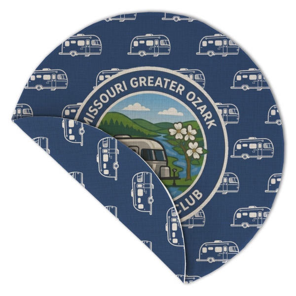 Custom Design - Round Linen Placemats - Front (folded corner double sided)
