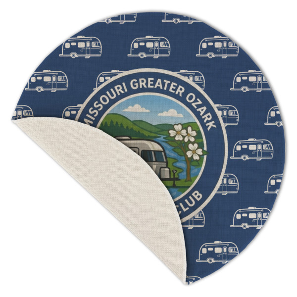 Custom Design - Round Linen Placemats - Front (folded corner single sided)