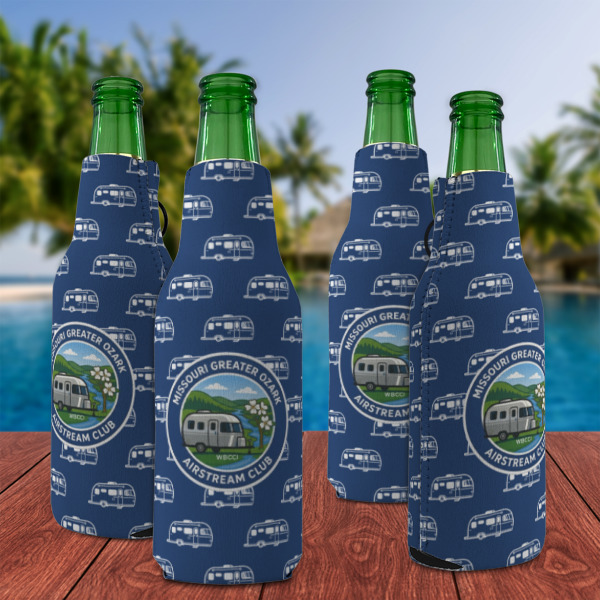 Custom Design - Zipper Bottle Cooler - Set of 4 - Lifestyle