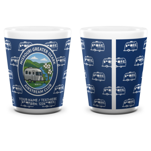 Custom Design - Ceramic Shot Glass - White - Front & Back