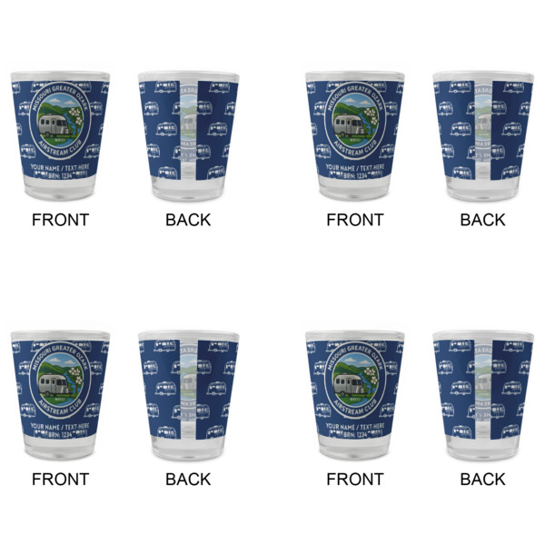 Custom Design - Glass Shot Glass - Standard - Set of 4 - Front & Back