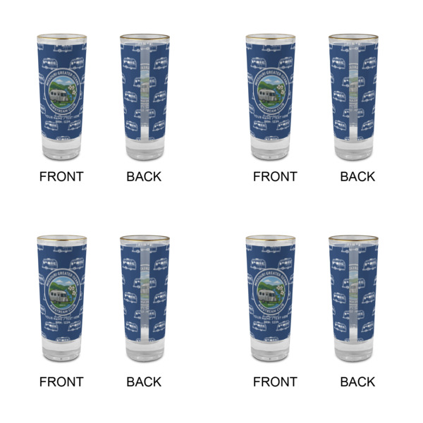 Custom Design - Glass Shot Glass - 2oz - Set of 4 - Front & Back