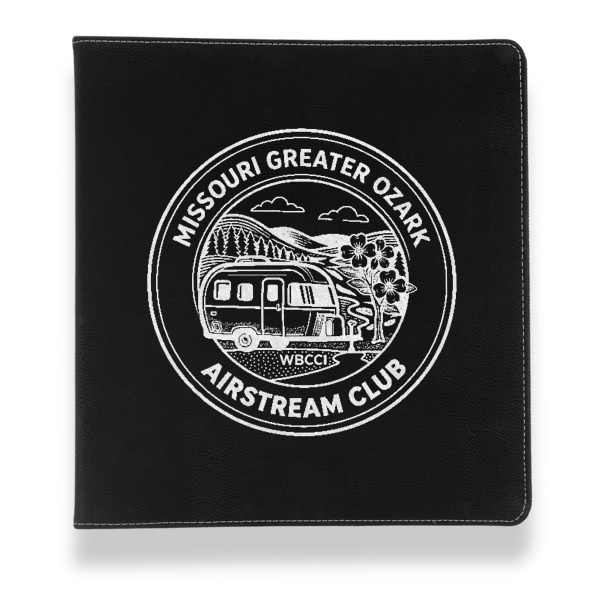 Custom Design - Leather Binder - 1" - Black - Front View