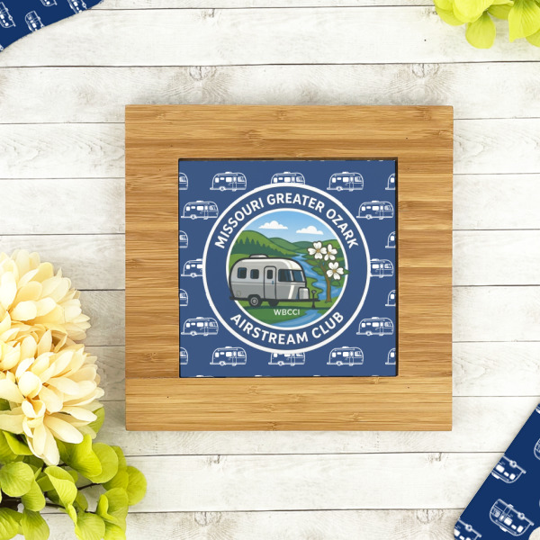 Custom Design - Bamboo Trivet with 6" Tile - LIFESTYLE