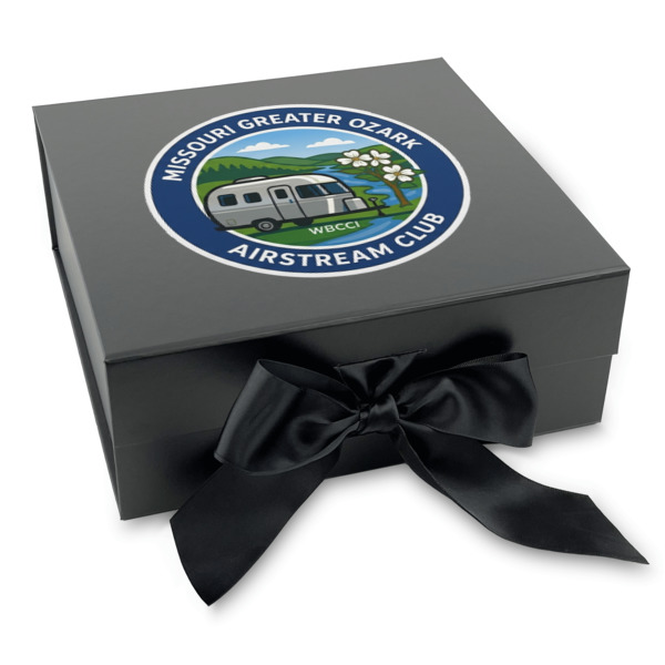 Custom Design - Gift Boxes with Magnetic Lid - Black - Front (angle)