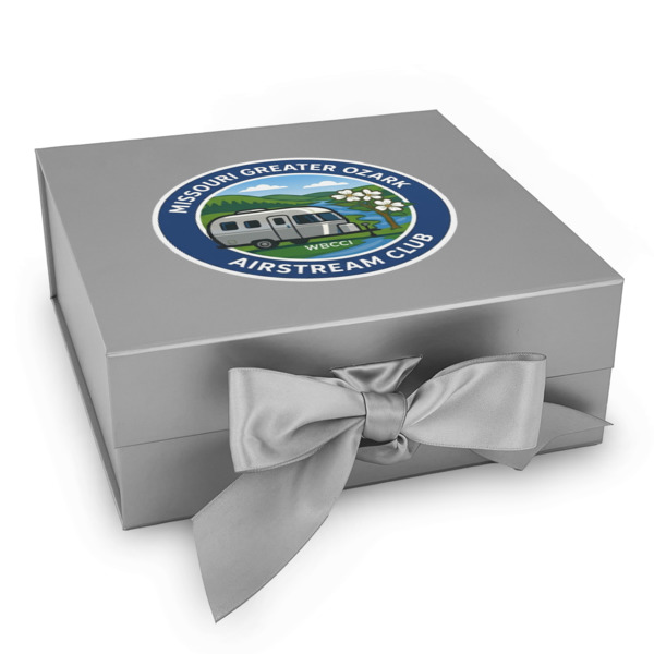 Custom Design Your Own Gift Box with Magnetic Lid - Silver