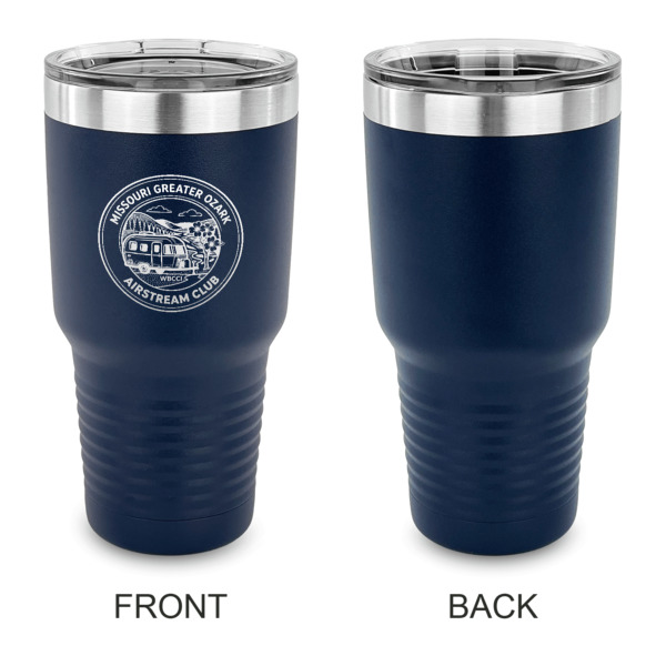 Custom Design - 30 oz Stainless Steel Ringneck Tumblers - Navy - Single Sided - APPROVAL