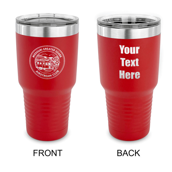 Custom Design Your Own 30 oz Stainless Steel Tumbler - Red - Double-Sided