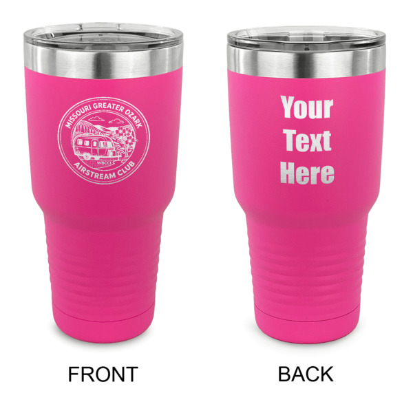 Custom Design Your Own 30 oz Stainless Steel Tumbler - Pink - Double-Sided