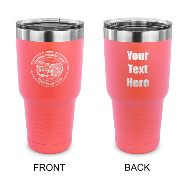 Custom Design Your Own 30 oz Stainless Steel Tumbler - Coral - Double-Sided
