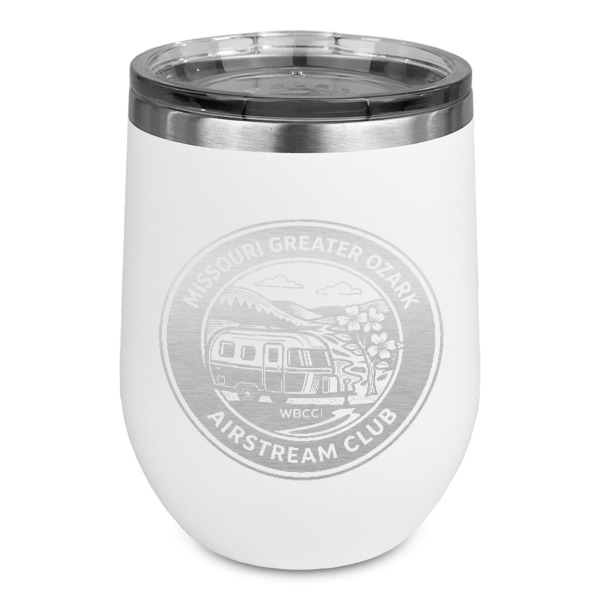Custom Design Your Own Stemless Stainless Steel Wine Tumbler - White - Single-Sided