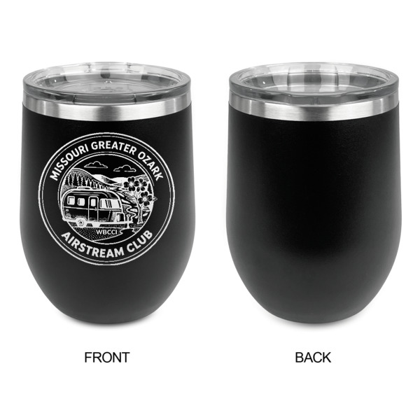 Custom Design - Stainless Wine Tumblers - Black - Single Sided - Approval